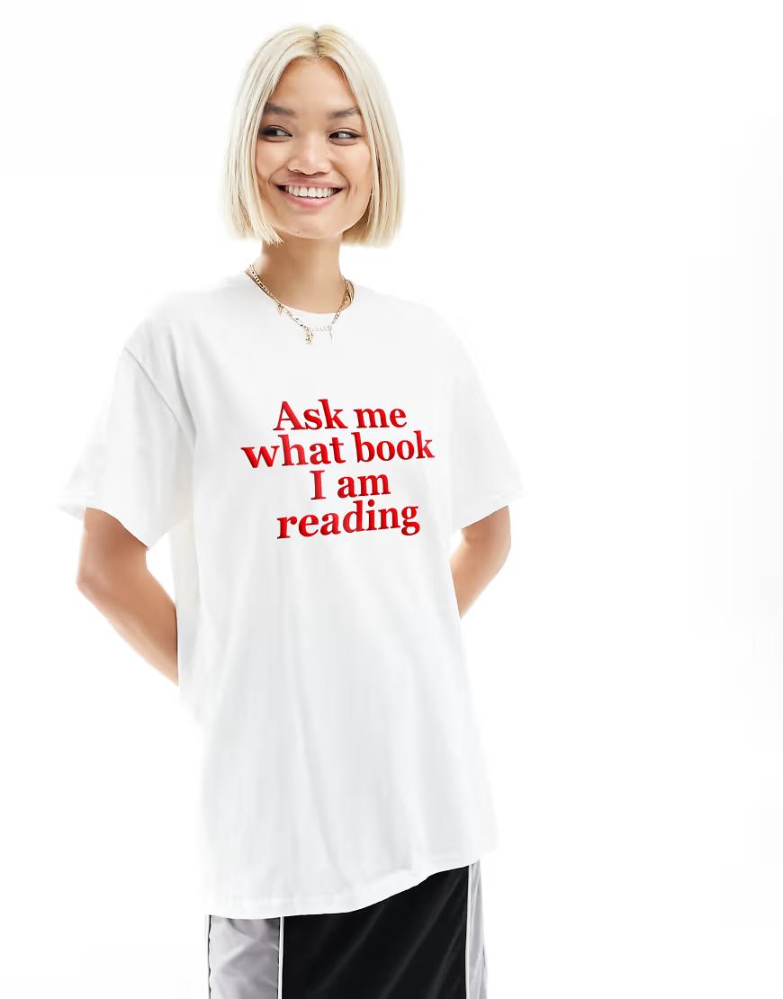 biały t-shirt print