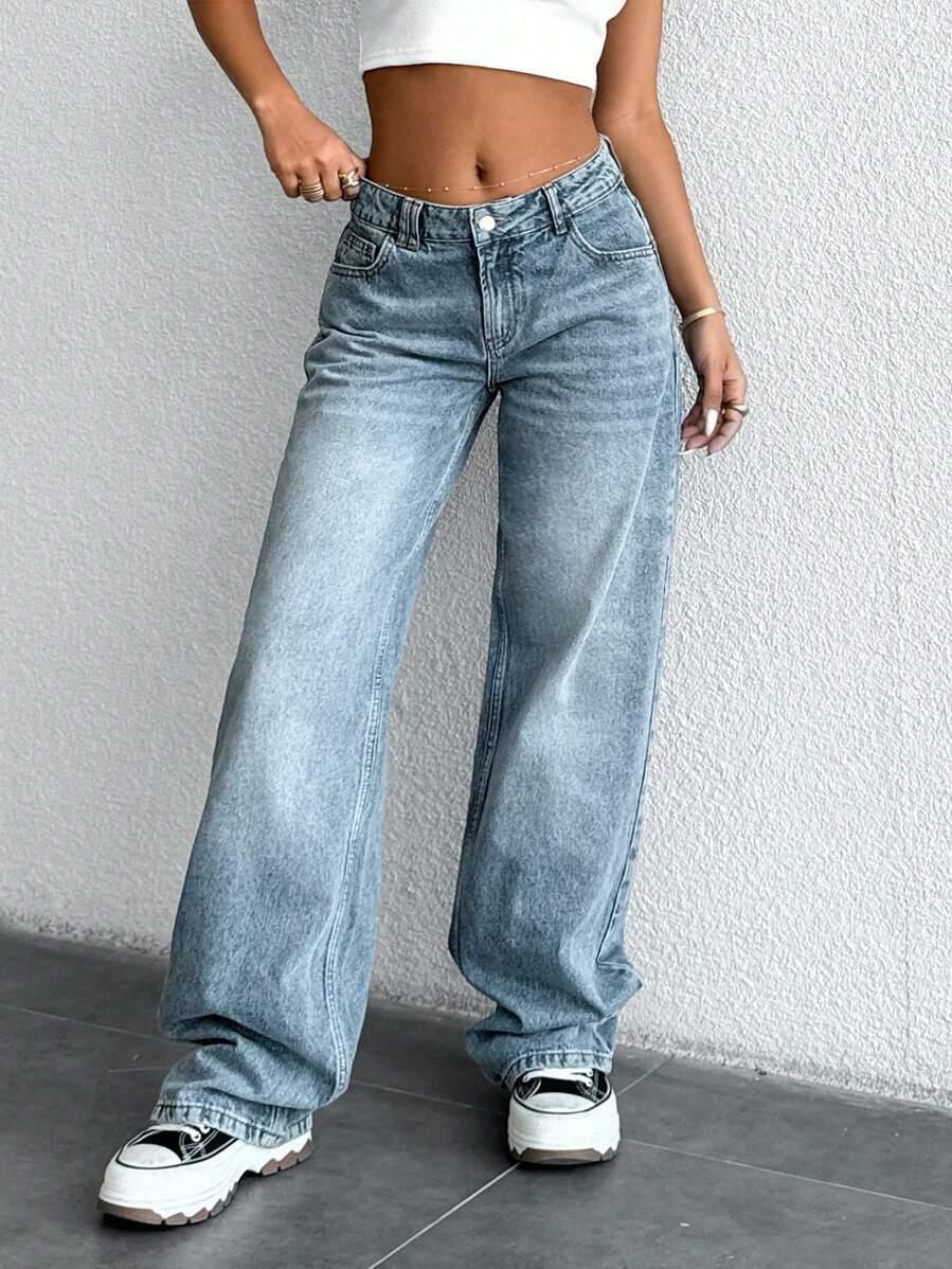 SPODNIE JEANS PROSTA NOGAWKA