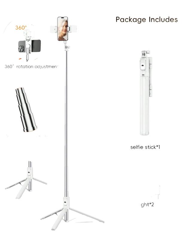 biały selfie stick