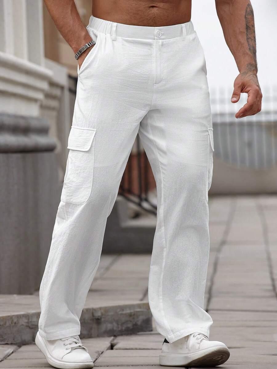 BIAŁE SPODNIE CASUAL
