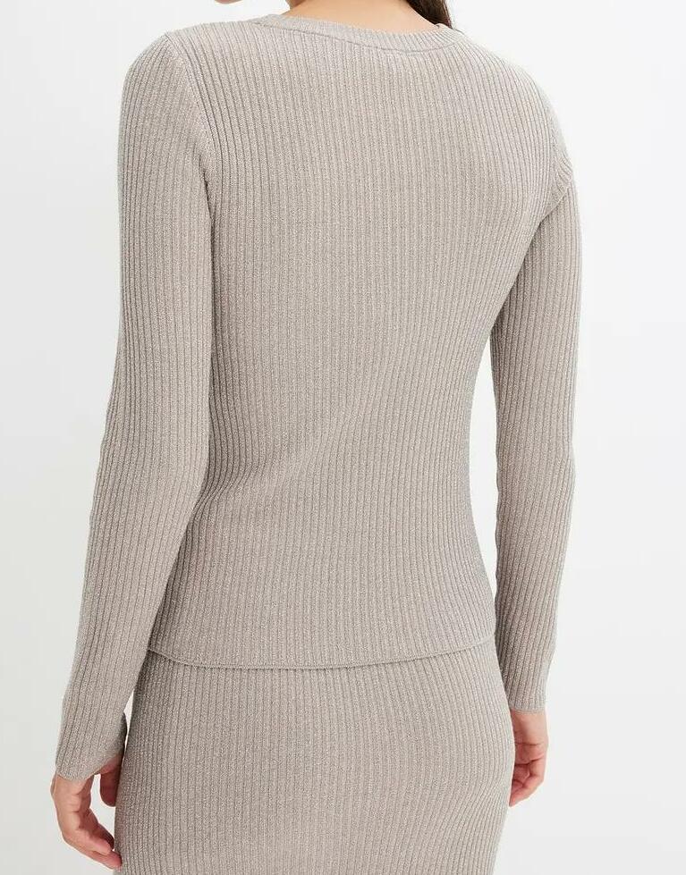 ŻEBROWANY SWETER DAMSKI