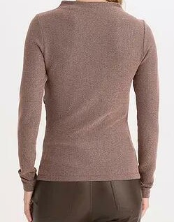 BLUZKA DAMSKA PLUS SIZE Z DŁUGIM RĘKAWEM ZE STÓJKĄ