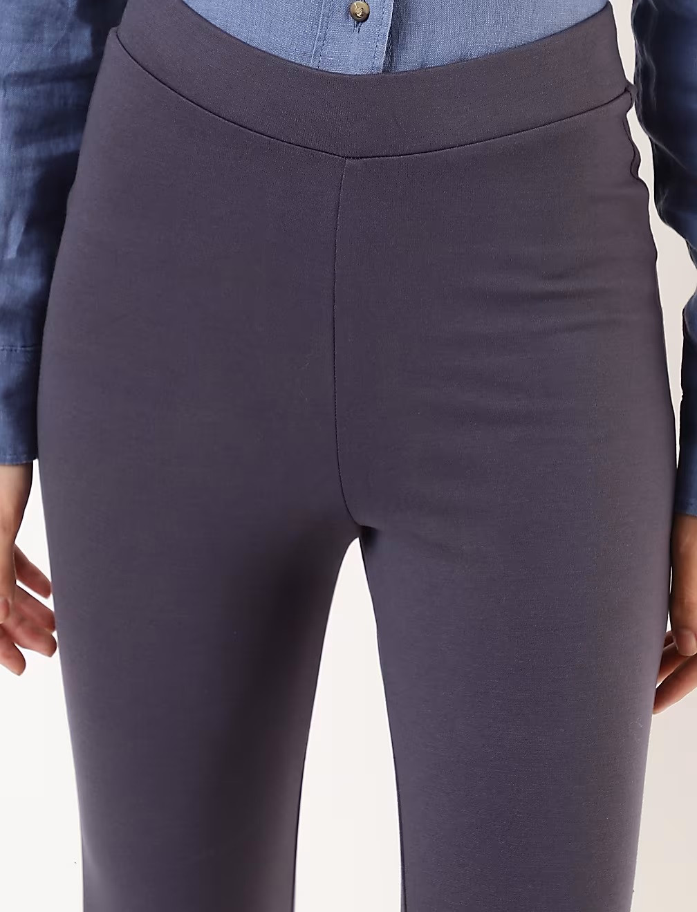 SZARE KLASYCZNE LEGGINSY T59-4967K-NL