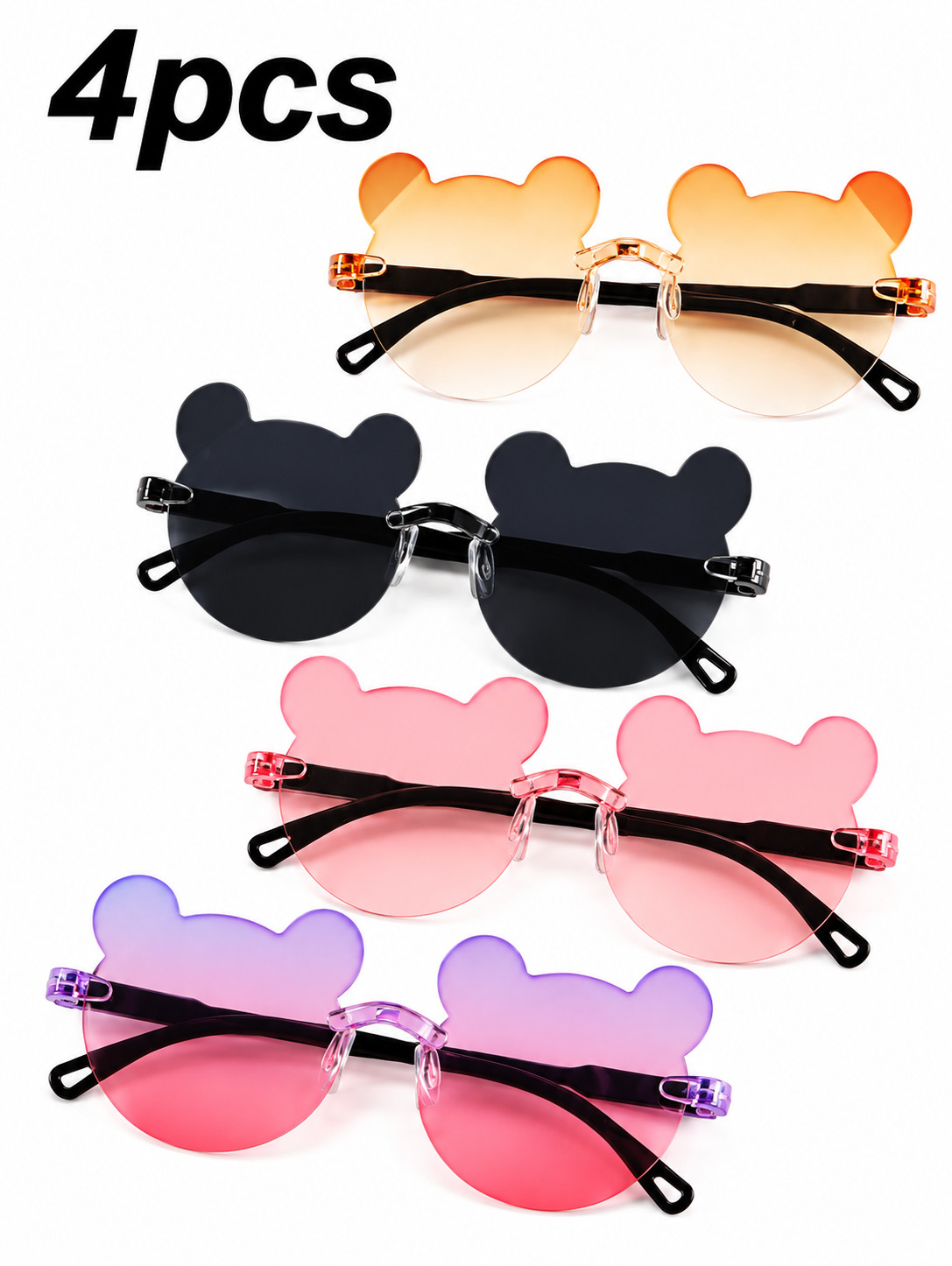 Okulary przeciwsłoneczne w kształcie misia 4-PACK
