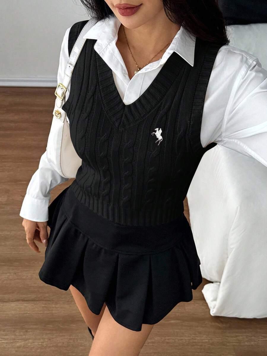 czarna kamizelka dzianina