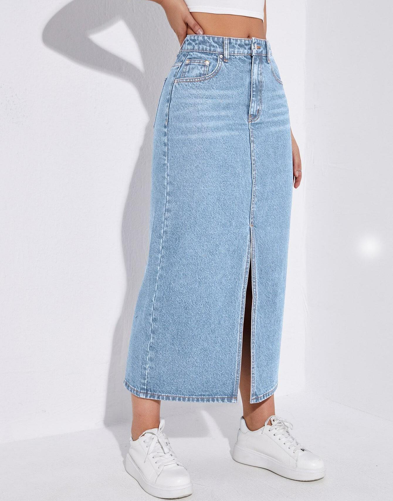 SPÓDNICA JEANS ROZCIĘCIE