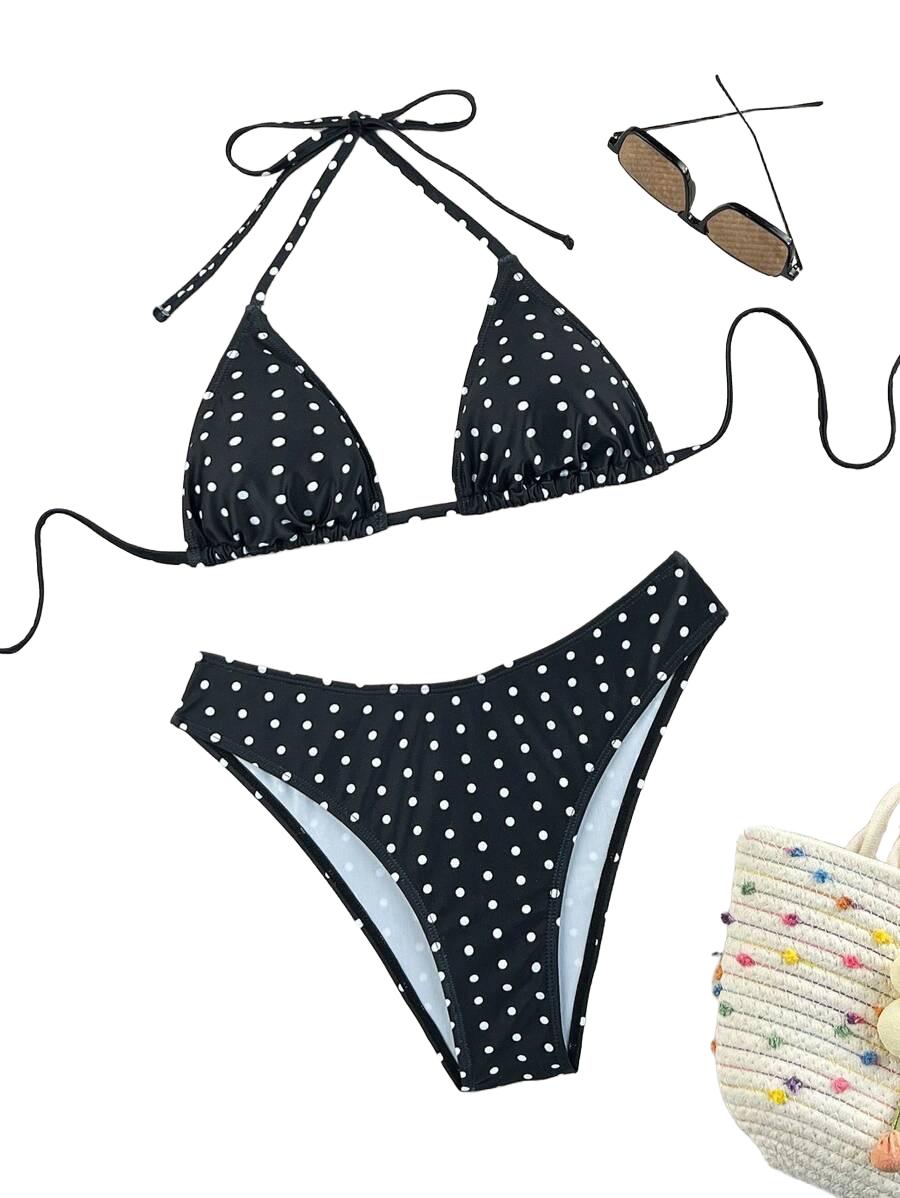 DWUCZĘŚCIOWE BIKINI W GROSZKI