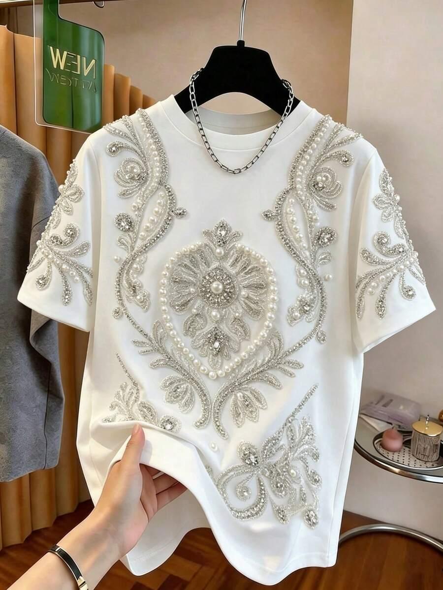 BIAŁY T-SHIRT NADRUK