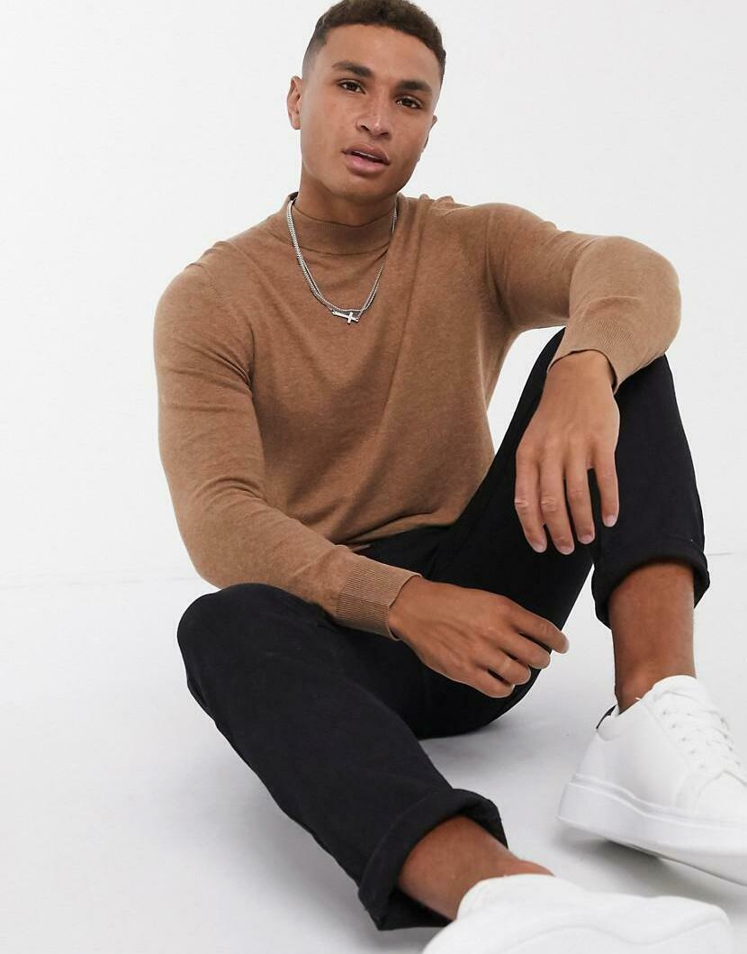 BRĄZOWY SWETER CASUAL