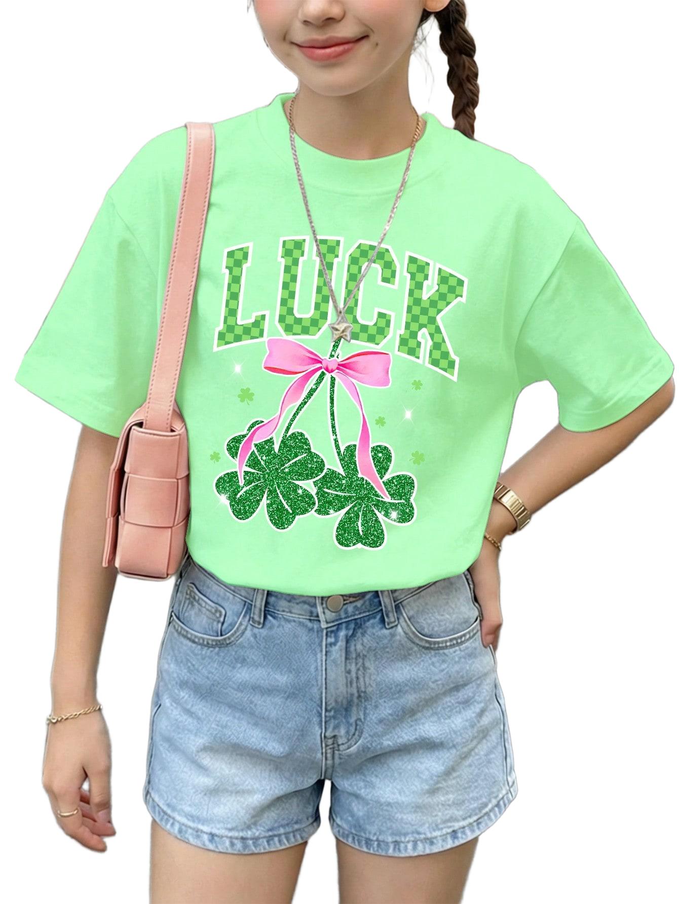 DZIEWCZĘCY T-SHIRT Z NADRUKIEM 9Y