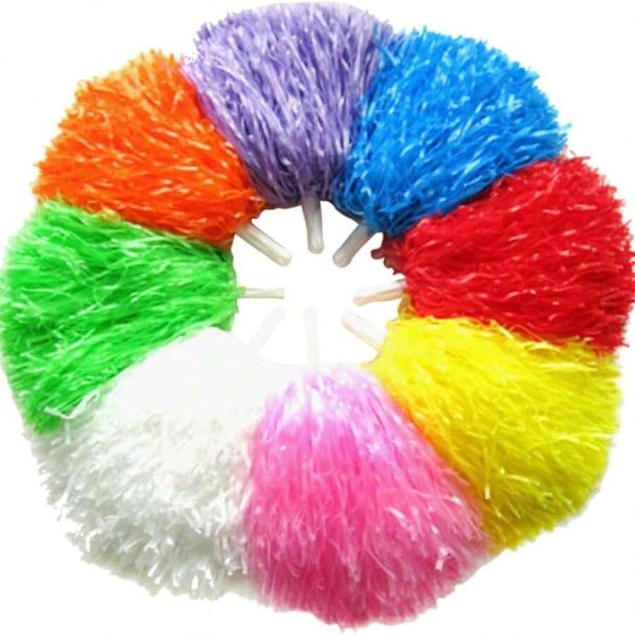 białe pompony cheerleaderki 2-pack