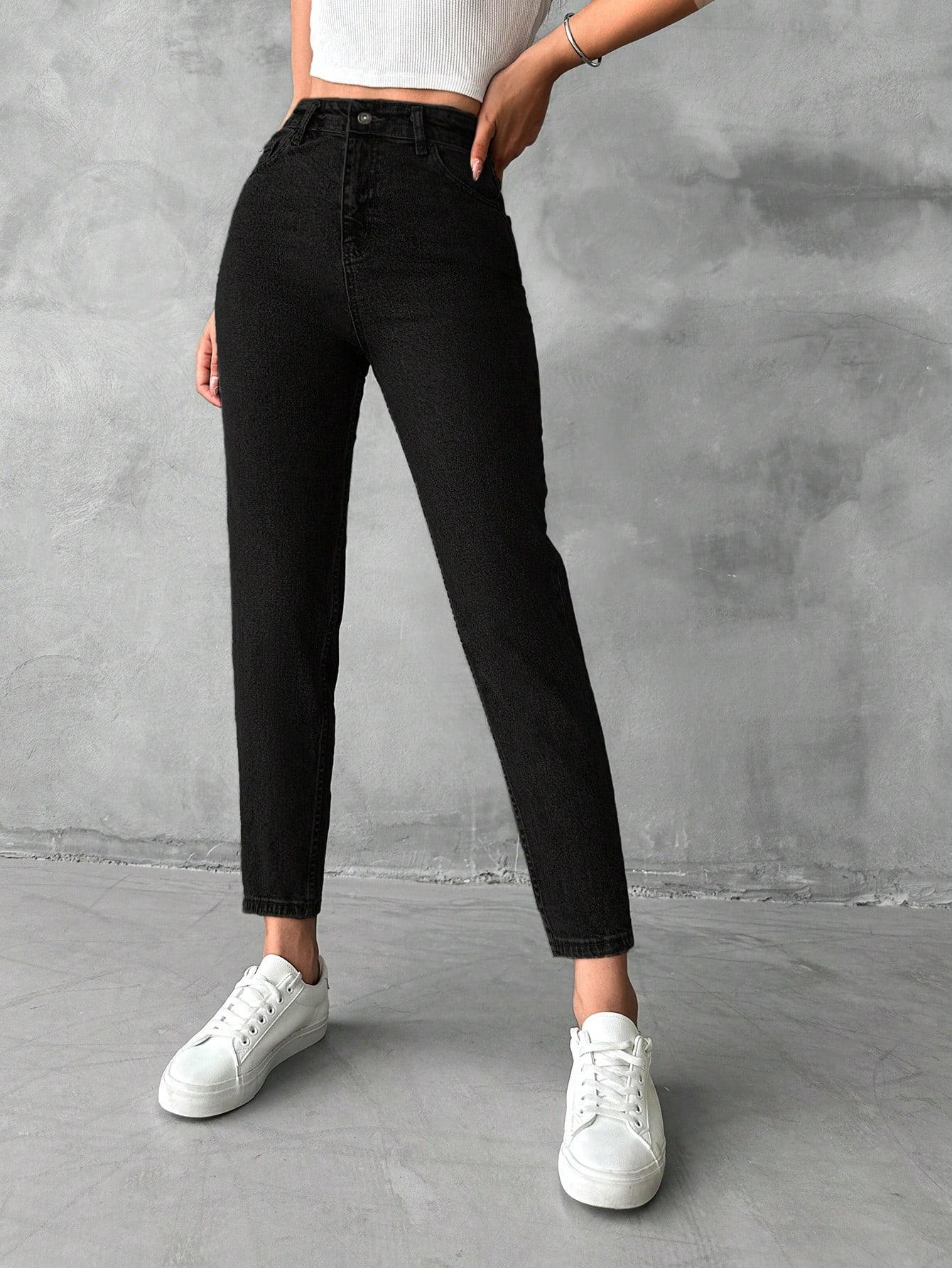 CZARNE SPODNIE JEANS