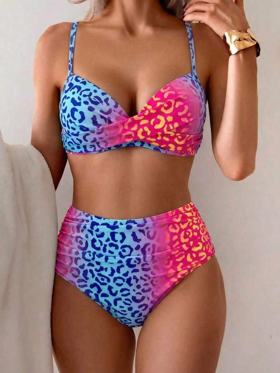 DWUCZĘŚCIOWY STRÓJ KĄPIELOWY ANIMAL PRINT