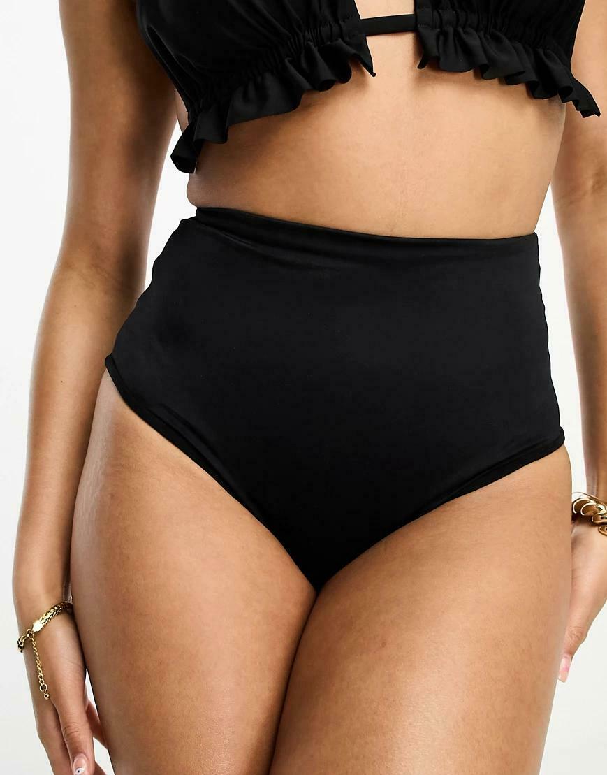 CZARNY DÓŁ OD BIKINI WYSOKI STAN
