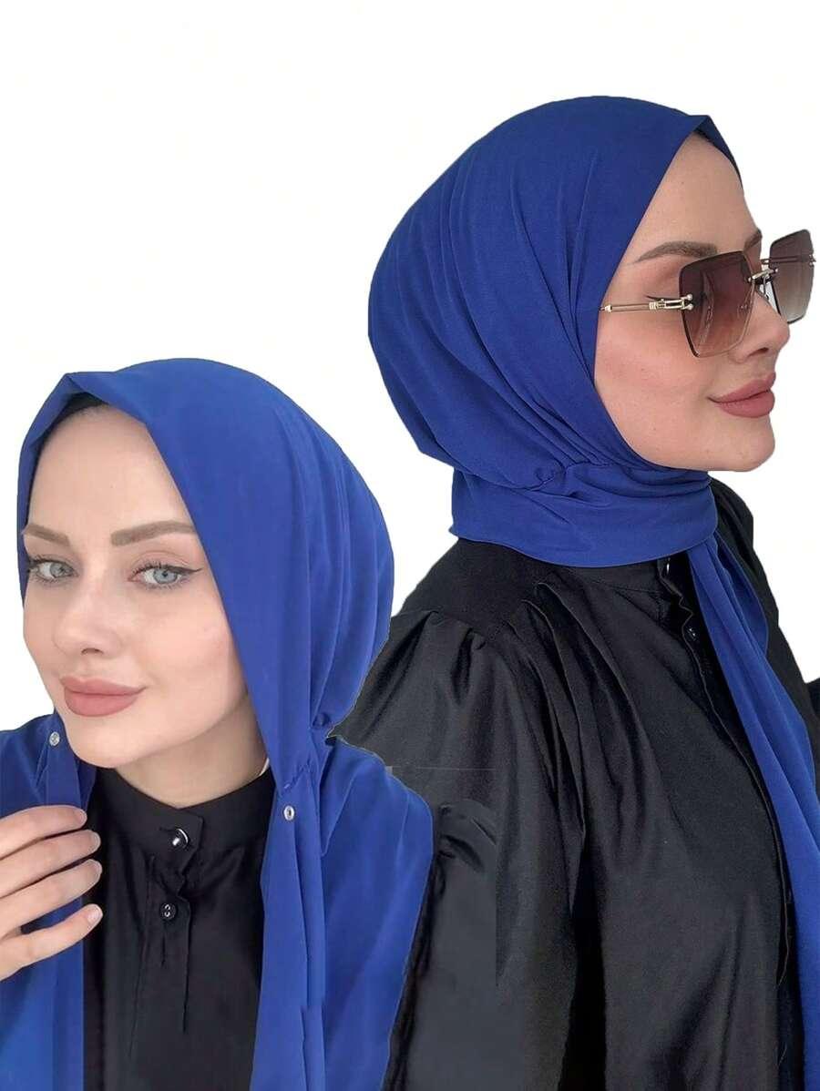 niebieska turban Hidżab
