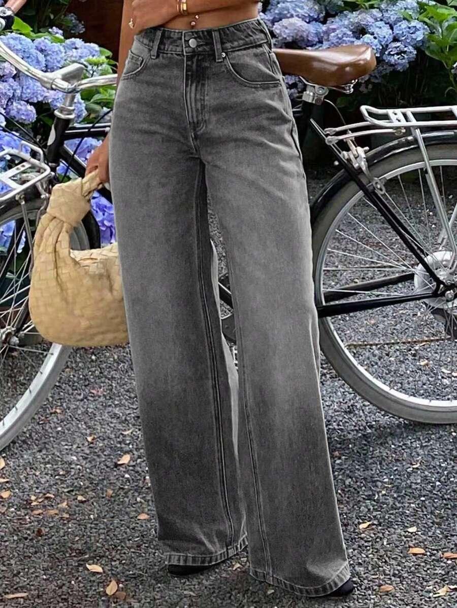 szare spodnie jeans