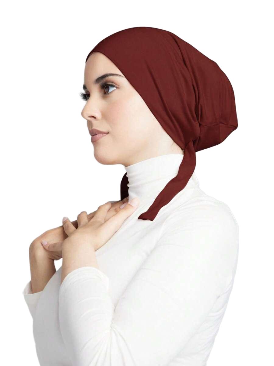 BURGUNDOWY TURBAN NA GŁOWĘ 