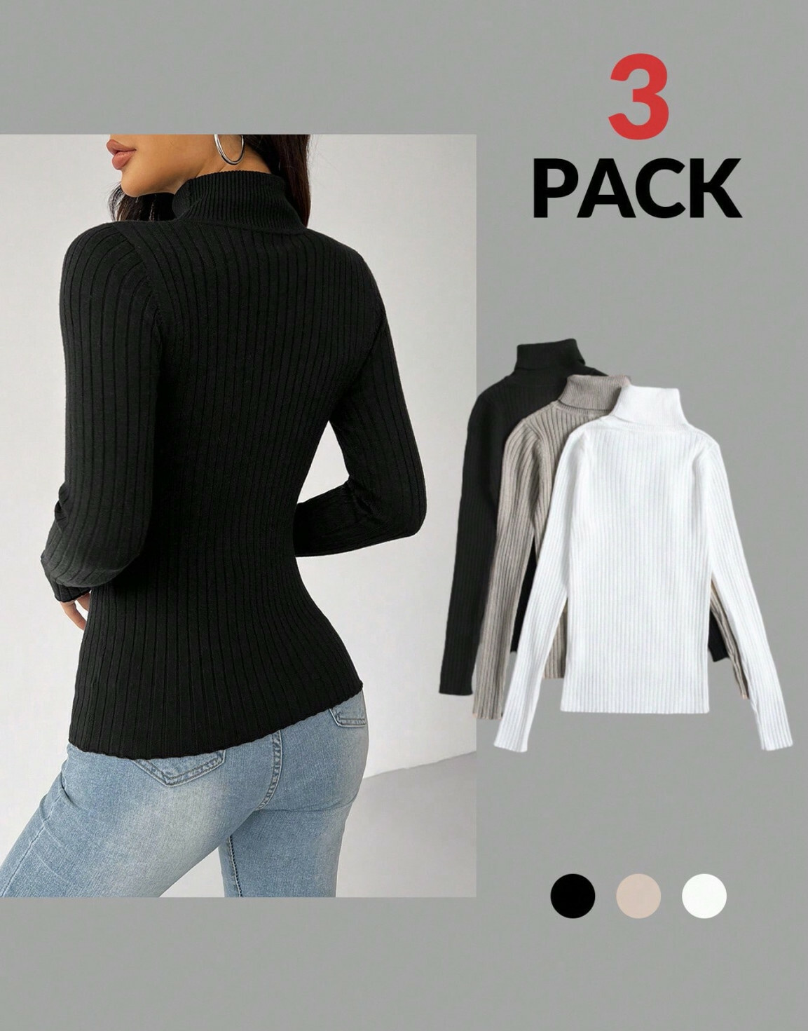 SWETER Z GOLFEM 3 PACK
