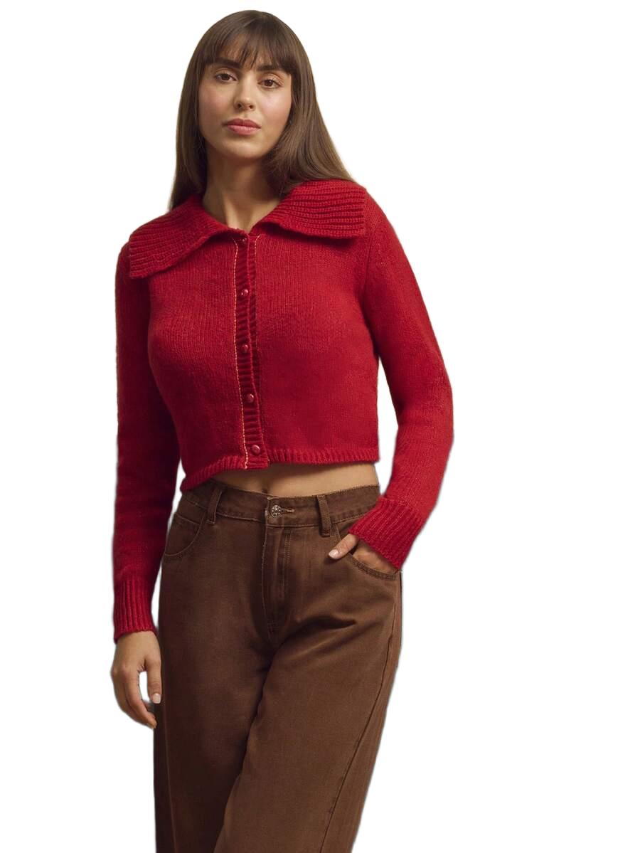 KRÓTKI SWETER ROZPINANY