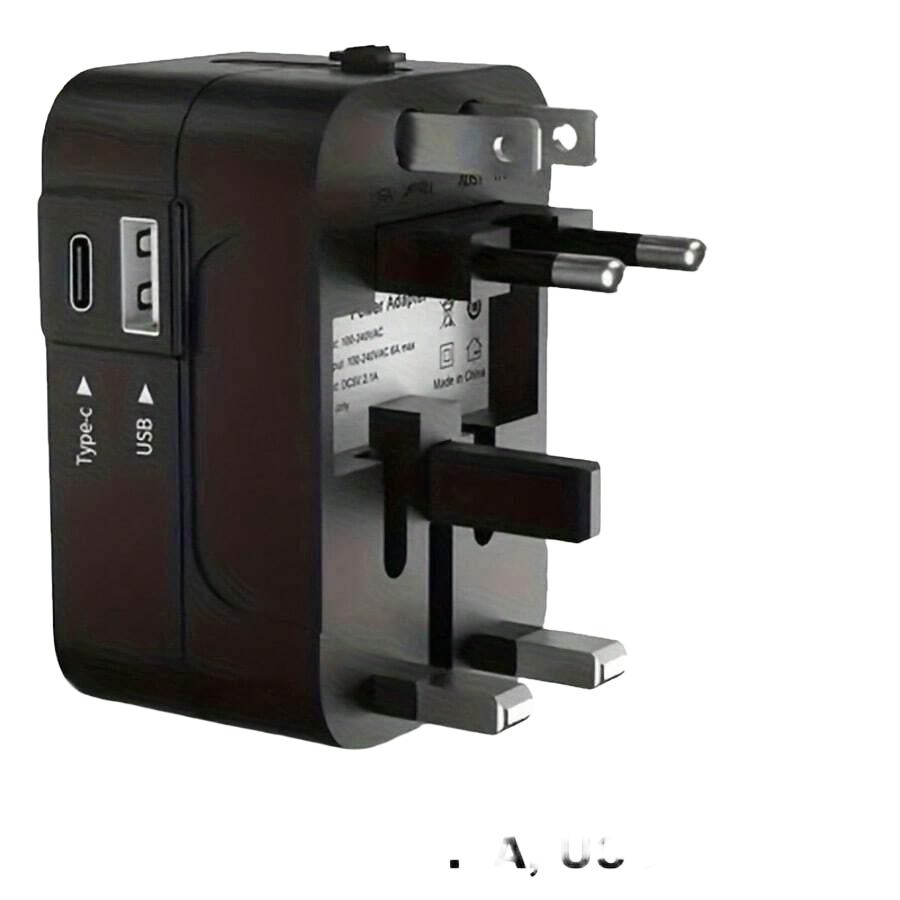 czarny adapter do gniazdka 1szt.