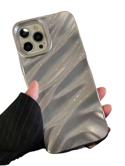 srebrny etui na telefon iPhone 15 Pro