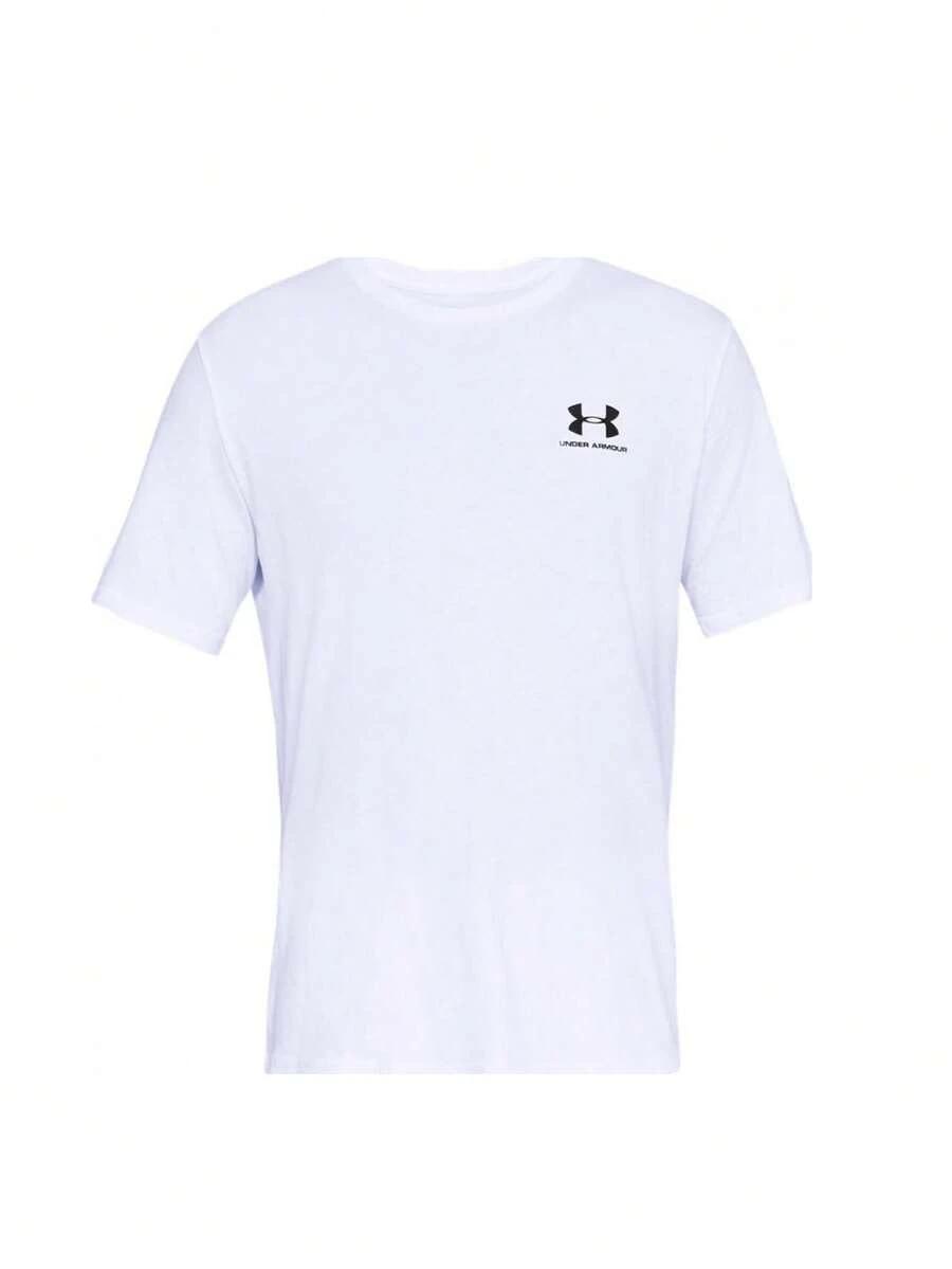 biały t-shirt okrągły dekolt
