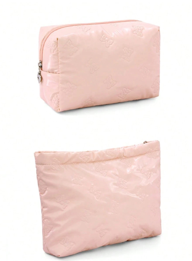 różowa kosmetyczka 2-pack