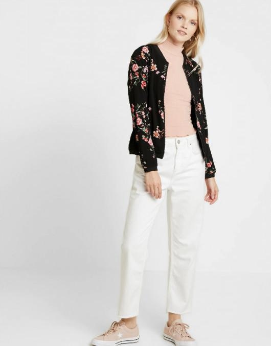 KURTKA BOMBER KWIATY