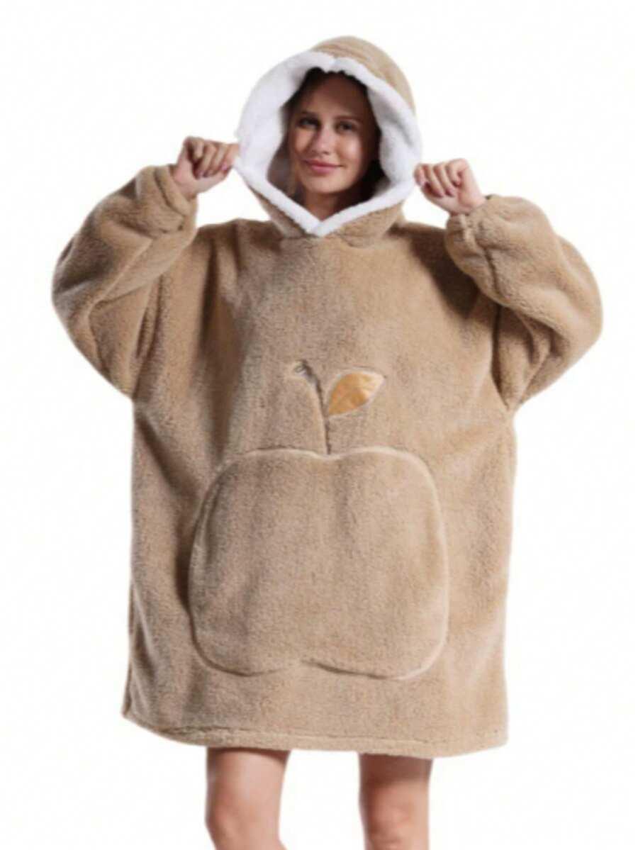 bluza koc 2w1 kaptur kieszonka oversize