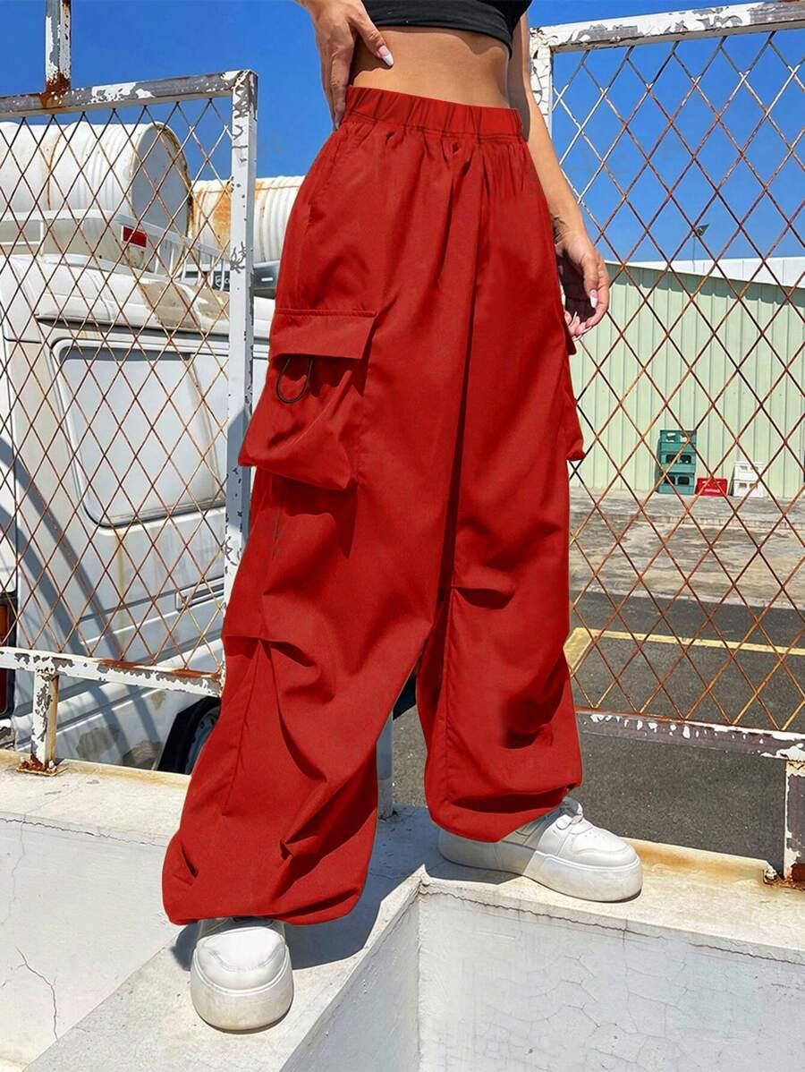 czerwone spodnie casual