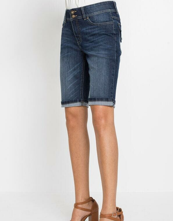 NIEBIESKIE SPODENKI JEANS BERMUDY