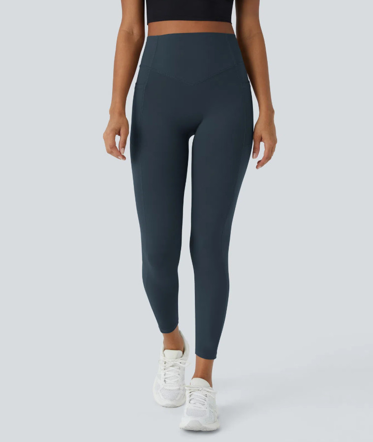 granatowe legginsy sportowe 