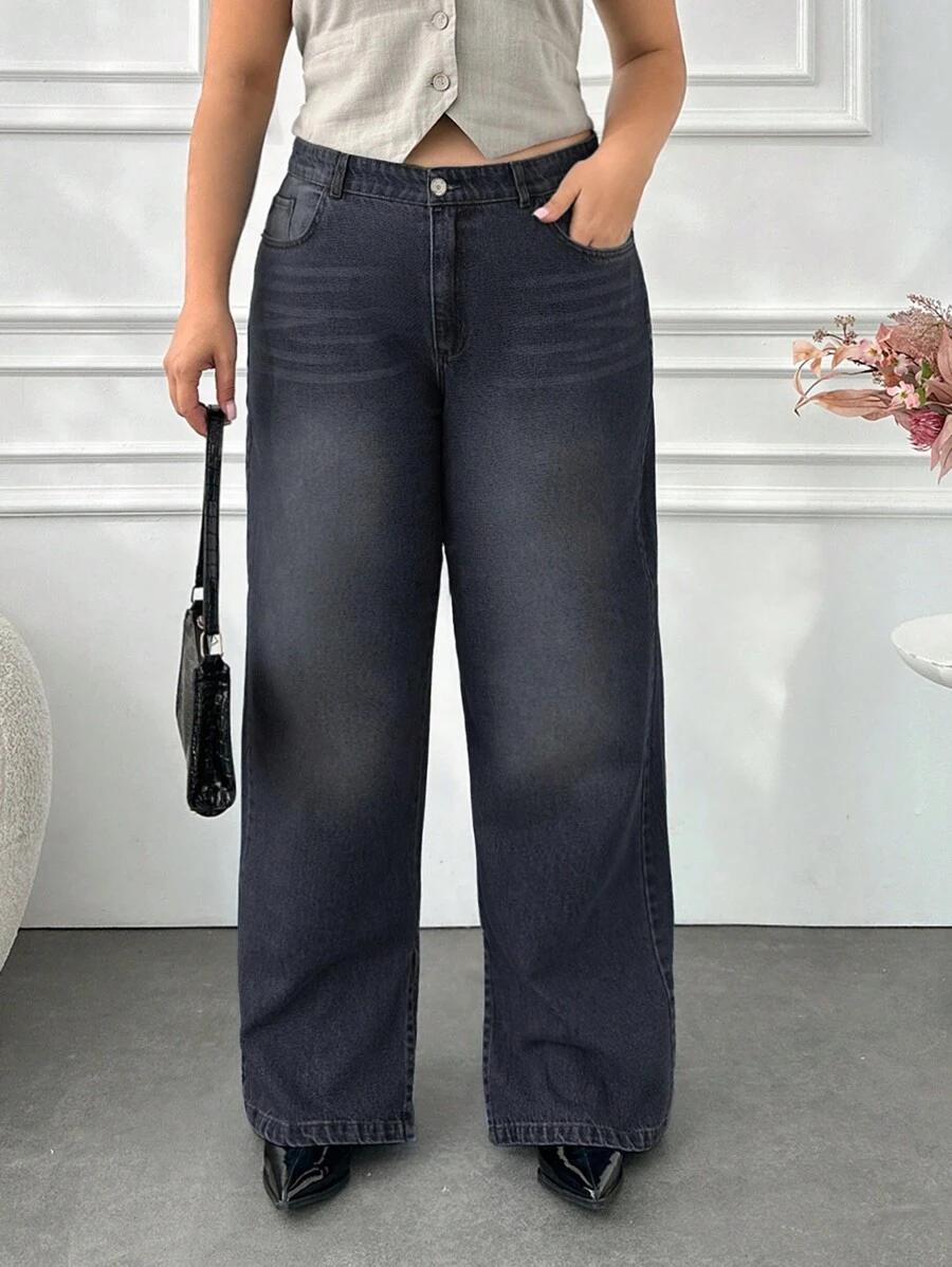 CZARNE SPODNIE JEANS