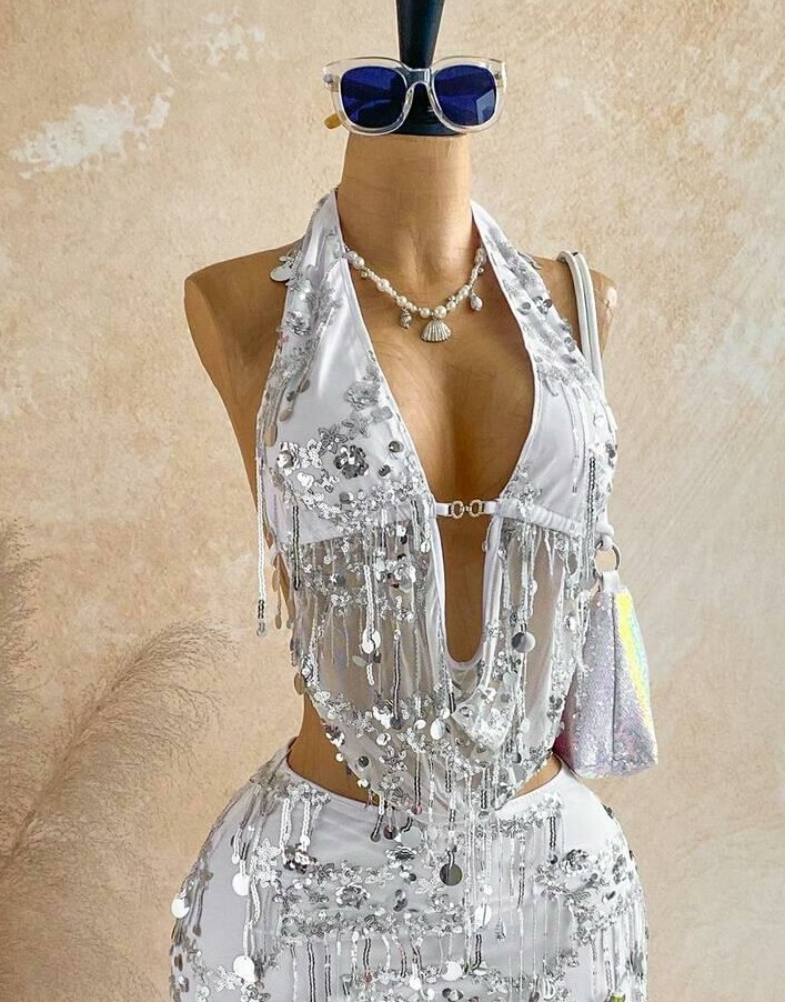 top zdobienie cekiny