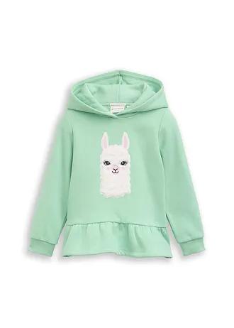 BLUZA Z KAPTUREM I FALBANĄ
