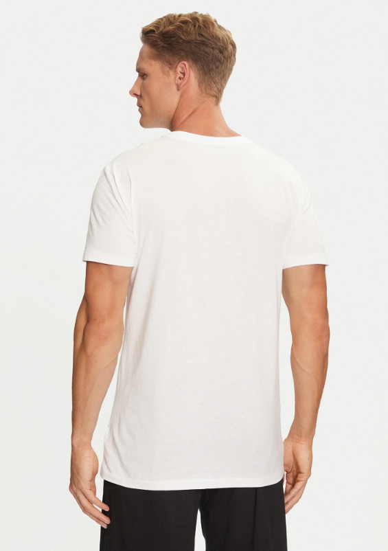 klasyczny biały t-shirt logo