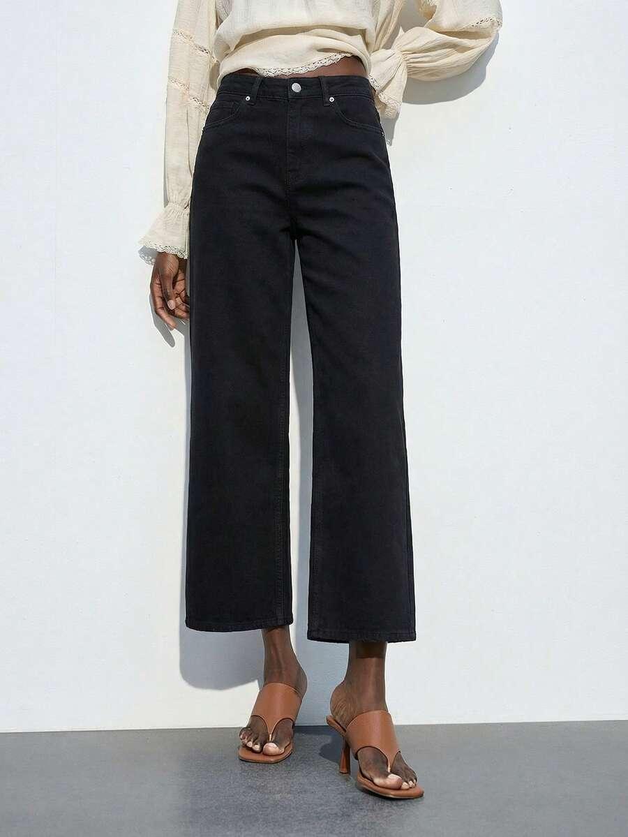 CZARNE SPODNIE JEANS