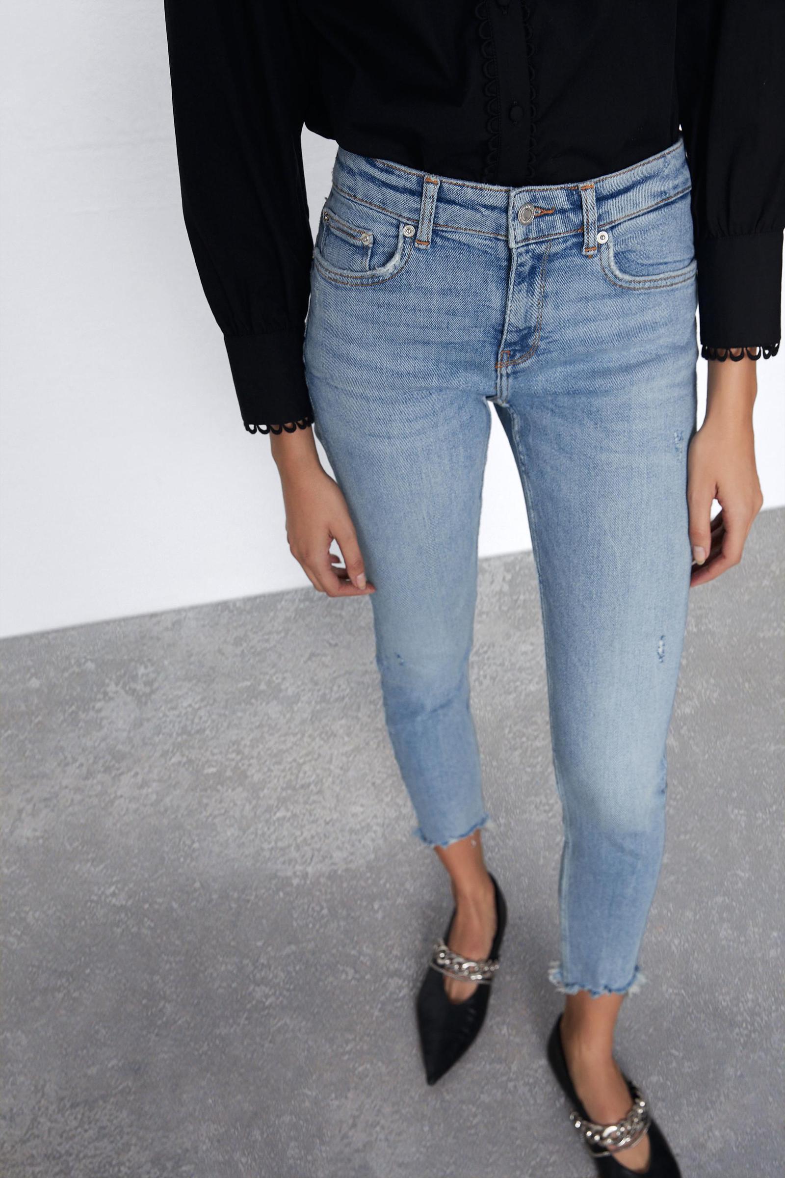 SPODNIE RURKI JEANS WYSOKI STAN