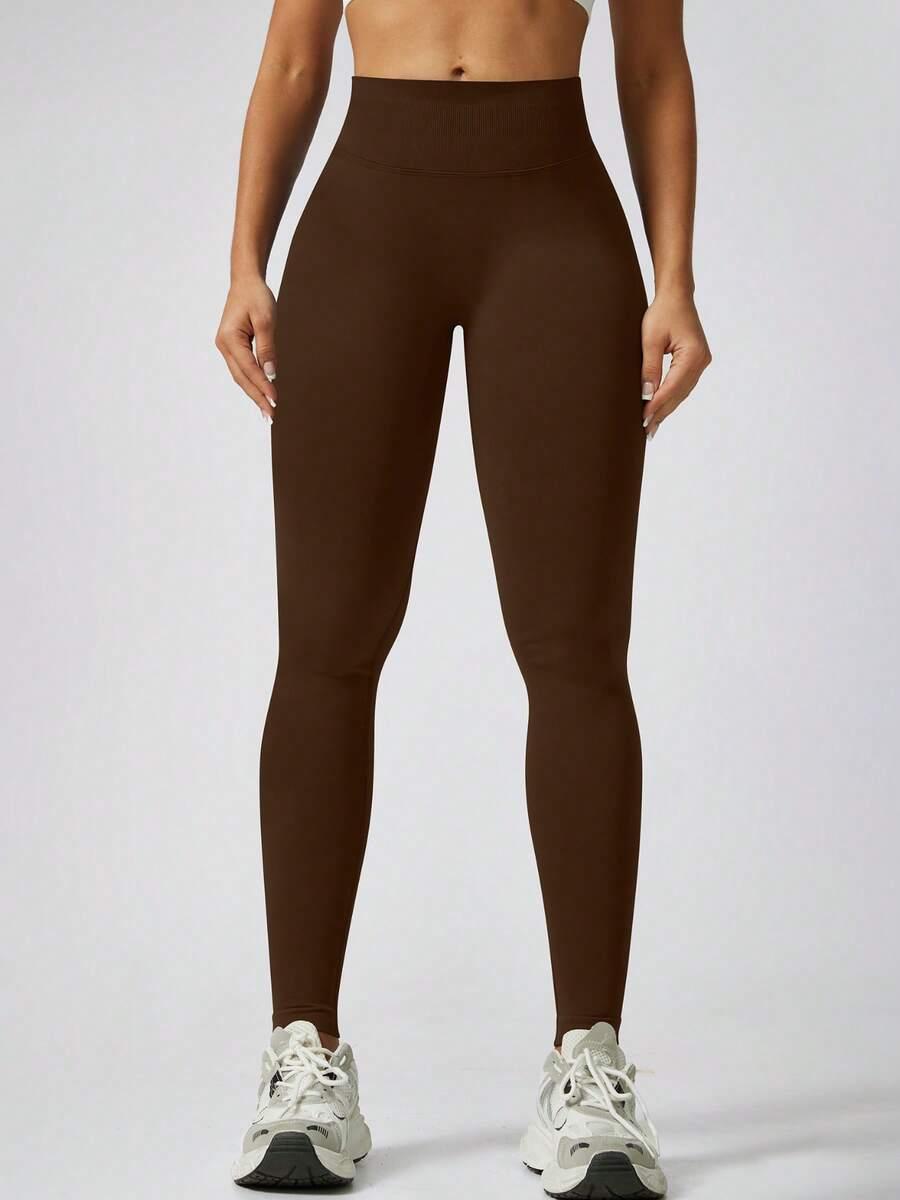 BRĄZOWE KLASYCZNE LEGGINSY