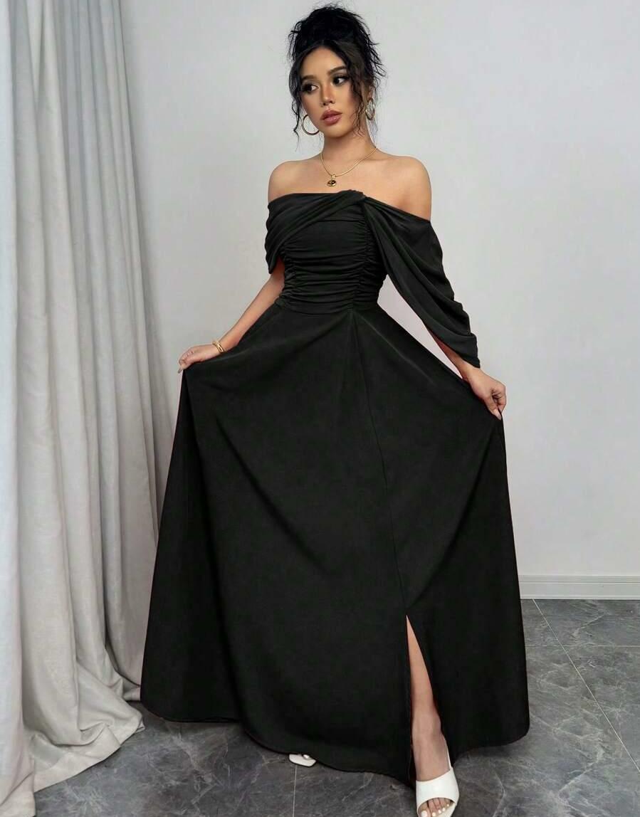 CZARNA MAXI SUKIENKA