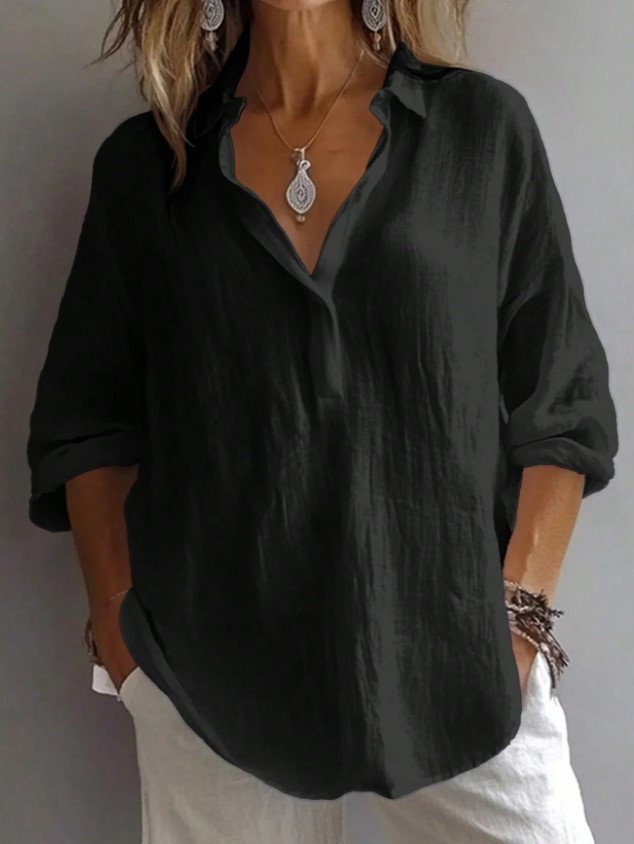 CZARNA bluzka KOŁNIERZYK