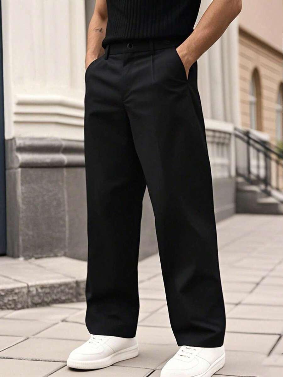 czarne spodnie casual