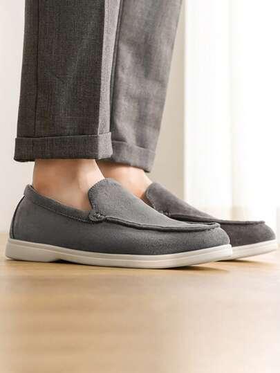 szare mokasyny casual