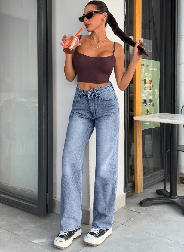 NIEBIESKIE SPODNIE JEANS