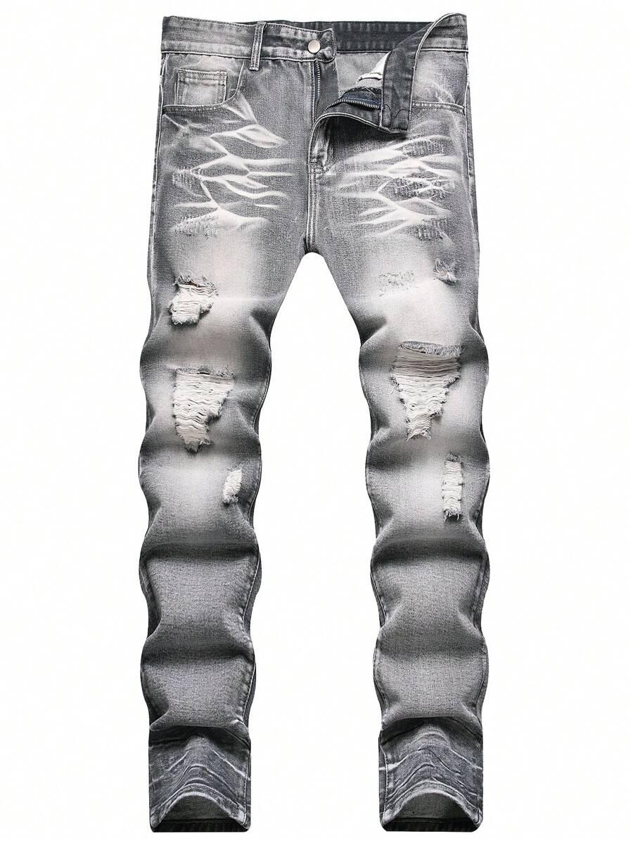 SZARE SPODNIE JEANS