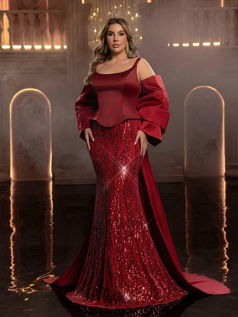CZERWONA MAXI SUKIENKA