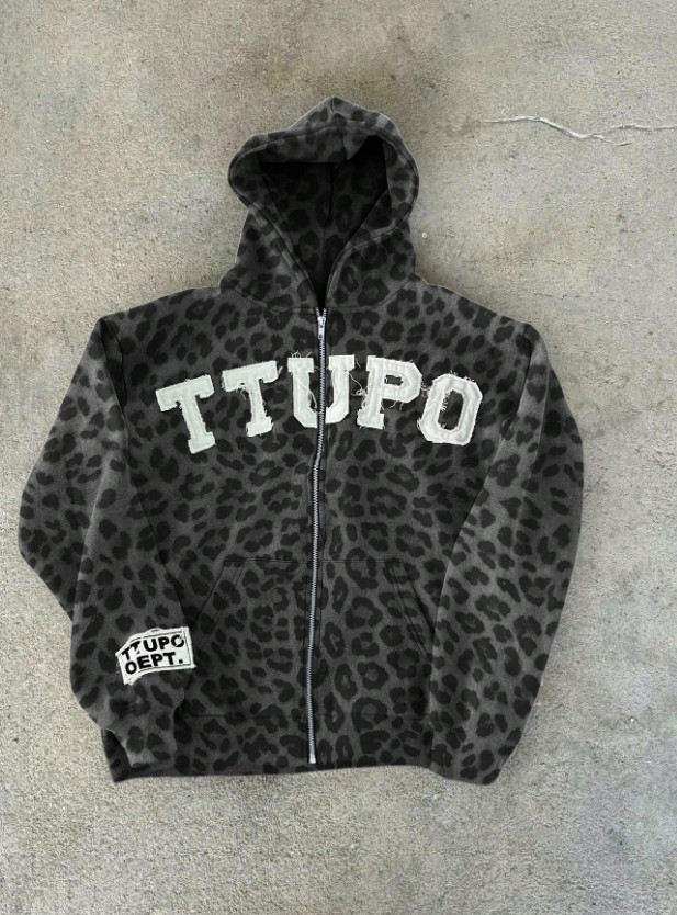 bluza z kapturem animal print