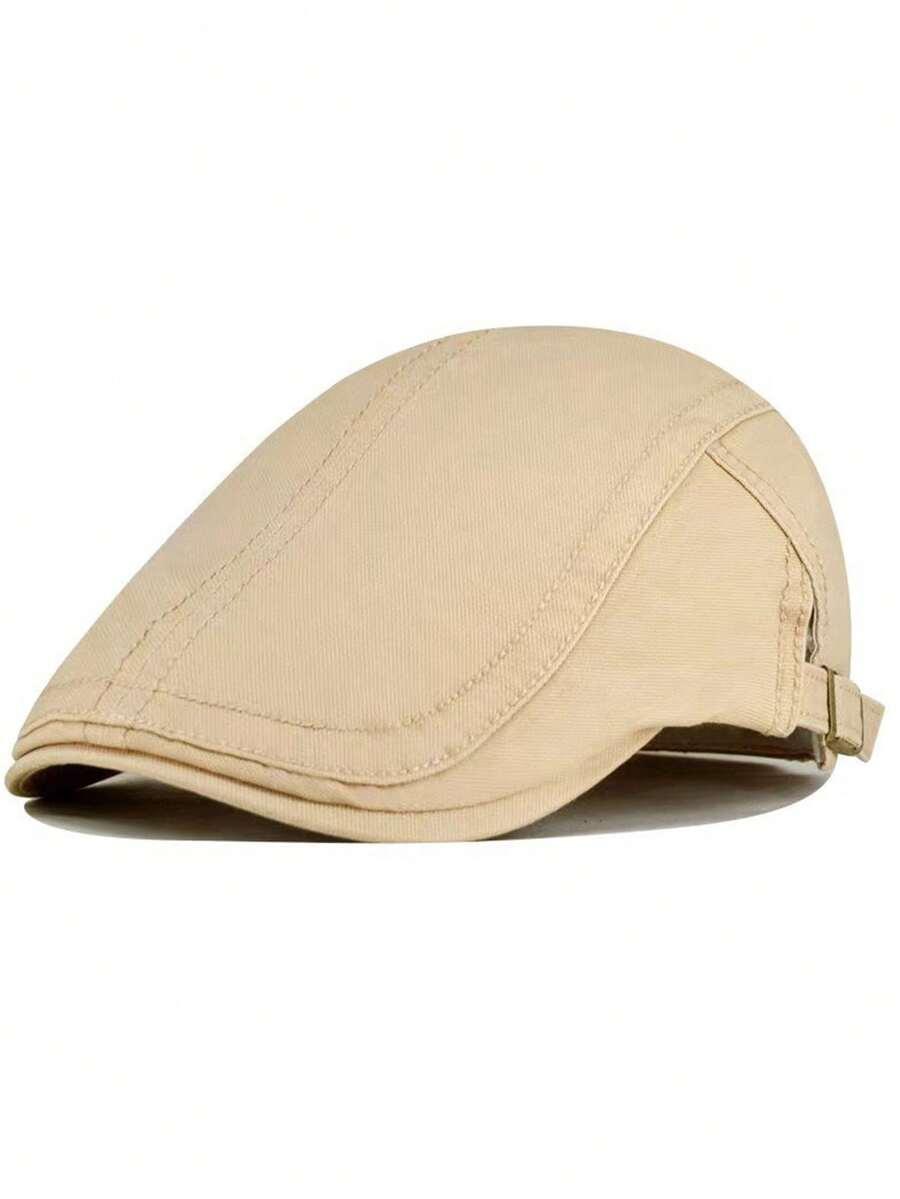 beżowy beret casual