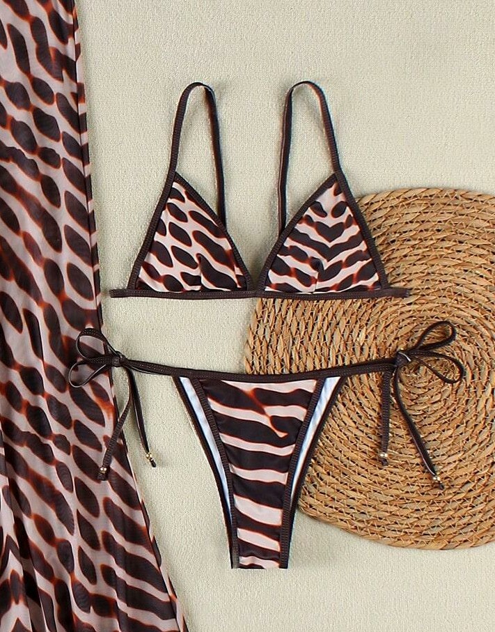 DWUCZĘŚCIOWY STRÓJ KĄPIELOWY ANIMAL PRINT