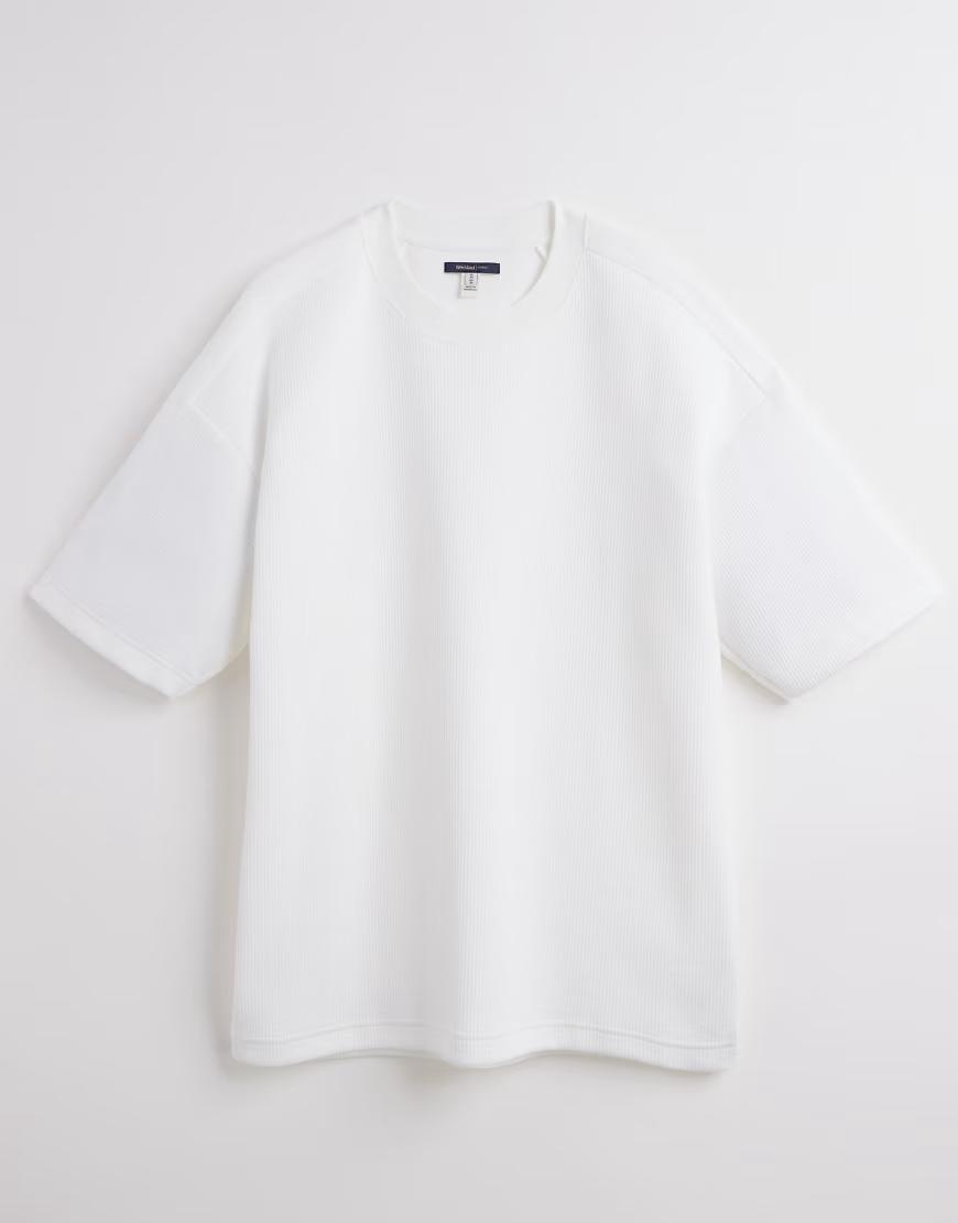 BIAŁY T-shirt PRĄŻKI